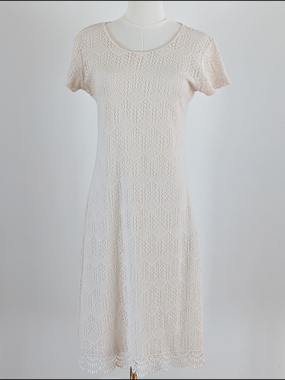 De Collection Crochet Lace Scalloped Romantic Dress - 8